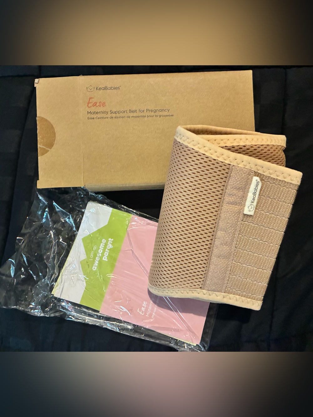 KeaBabies Beige Maternity Support Belt - Breathable Pregnancy Support